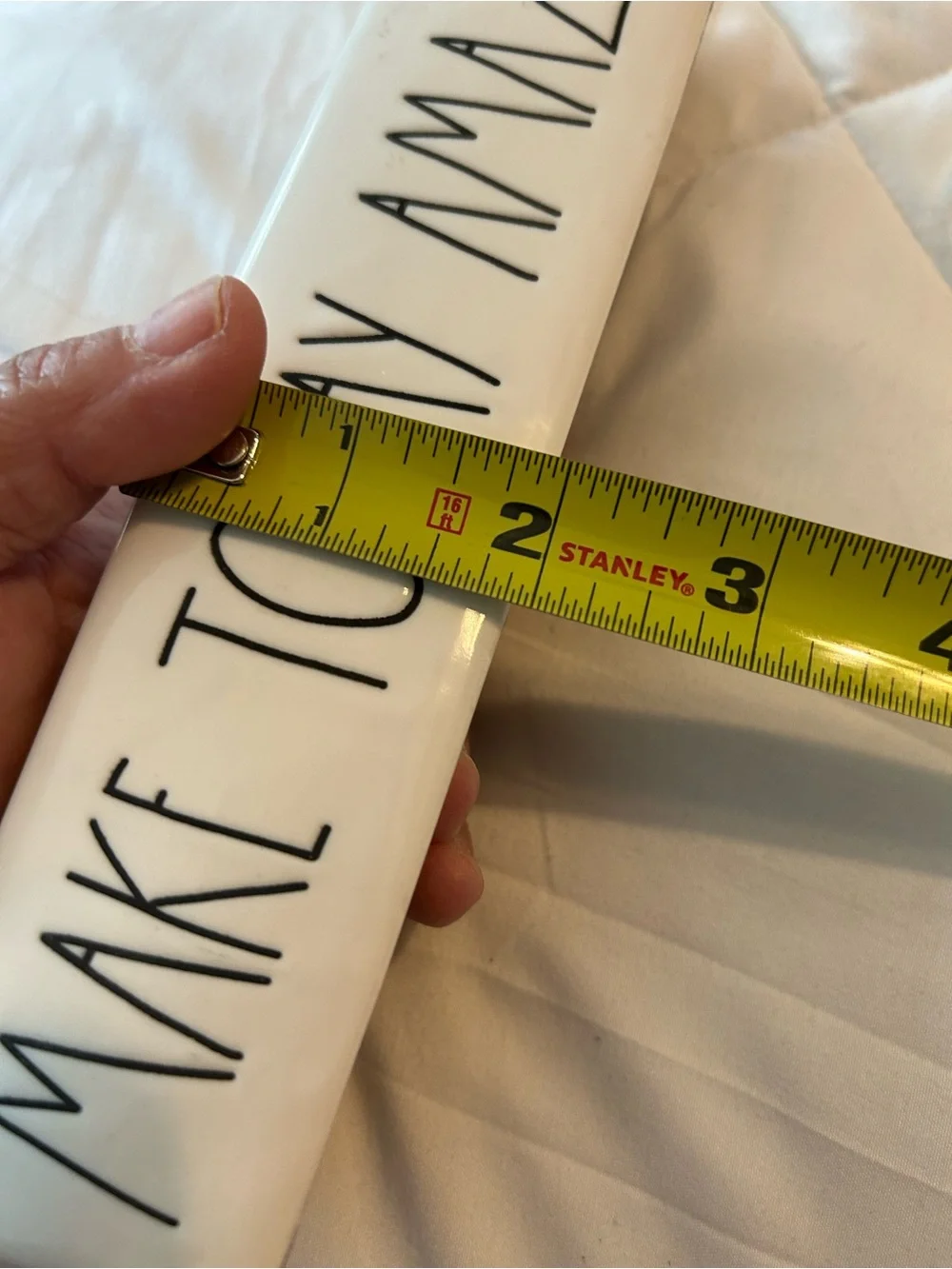 Rae Dunn White Ceramic 'Make Today Amazing' Desk Plaque